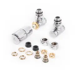 Angle Thermostatic Valve Set Terma WRZTCG3-CR Chrome