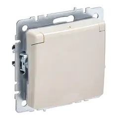 Socket IEK BRITE 16A IP44 RSbsh10-3-44-BrB with grounding without frame
