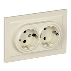 Socket IEK RS12-3-BrKr 2 BRITE 16A beige