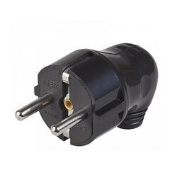 Angled plug 16А black