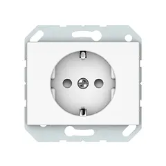 Power socket without frame grounded with curtains Vilma RP16-002-22 ww 1 sectional white