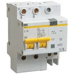 დიფერენციალური ავტომატი IEK 2პ 16А 30ma AD12
