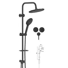 Shower system Valtemo Deluxe Jet Black VS-2543