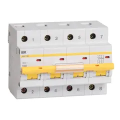 Circuit breaker IEK ВА47-100 10kA 100A 4P C