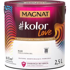 Краска интерьерная Magnat Kolor Love 2.5 л KL02 фарфор белый