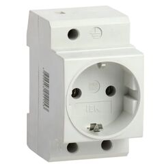 Socket IEK MRD10-16 with grounding on DIN-rail