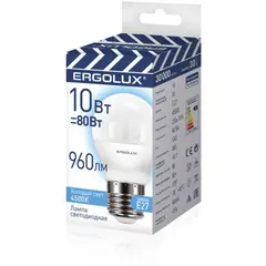 Lamp LED Ergolux E27 10W 4500K G45