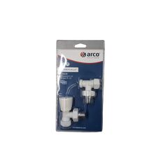 Radiator valve kit Arco16X2-1/2M Pex White