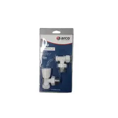 Radiator valve kit Arco16X2-1/2M Pex White