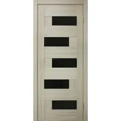 კარის ბლოკი Omic Domino PVC თეთრი მუხა შუშა შავი 34x700x2150 მმ
