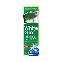 კბილის პასტა ჰერბალი White Glo 150 გრ ჯაგრისი და კბილის ჩხირი