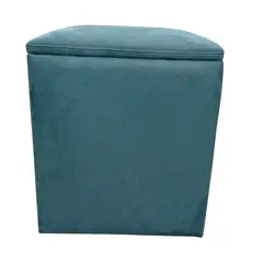Alcantara pouffe turquoise 34/34/40