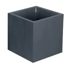 ქოთანი პლასტმასის EDA Plastiques POT CARRE VOLCANIA DECOR PIERRE 39,5x39,5x43,5სმ 31ლ