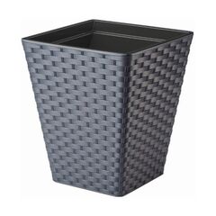 Горшок пластиковы для цветов FORM PLASTIC Rattana square 3860-014 Ø30 антрацит
