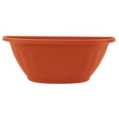 Plastic flower pot wall-mounted oval Aleana Terra terracotta