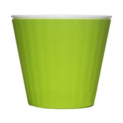Plastic flower pot double Aleana Ibis 13x11,2 olive-white