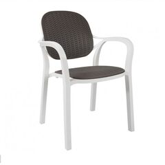 Chair YONCA RATTAN ARMCHAIR WHITE/ANT CT024