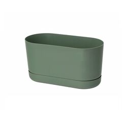 ქოთანი ყვავავილის FORM PLASTIC Satina box with saucer 27 მწვანე ჩაი 4290-085