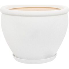 Flower Pot Ceramic Vietnam N1, White Silk
