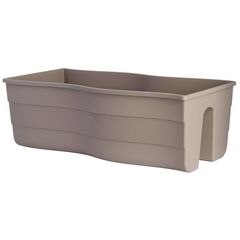 Plastic flower pot FORM PLASTIC Wave railing pot 2489-051 Ø60 taupe
