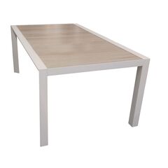 Dining table Gardenline Monarch Tile Slat Top White 180x100x75 cm