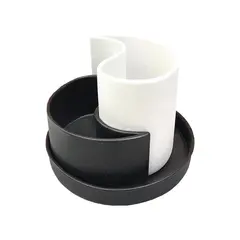 Pot ceramic black and white Oriana Kaplya 0.7l/1.3l