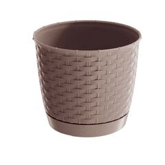 Plastic pot for flowers Prosperplast RATOLLA ROUND DRLO 7529U 300 mm mocca