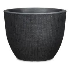 ეზოს პლასტიკის ქოთანი  Scheurich 47/295 Stony black