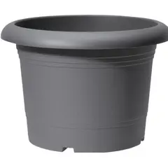 Pot plastic street Scheurich 322/45 metallic grey 45 cm