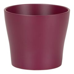 Ceramic pot for flowers Scheurich 808/21 Burgundy