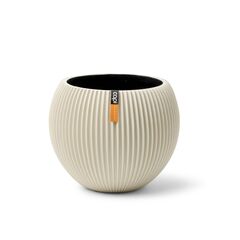 ქოთანი ყვავილის Capi Europe Vase ball Groove 22x18სმ ბეჟი