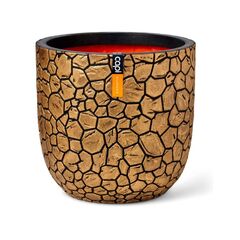 ქოთანი ყვავილის Capi Europe Planter ball Clay NL 43x41სმ შავი-ოქროსფერი