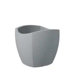 ქოთანი ყვავილის პლასტმასი Scheurich STONY GREY 50/256 WAVE GLOBE CUBO