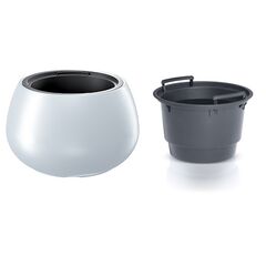 Plastic flower pot DBHEK400 S449 white