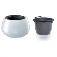 Plastic flower pot DBHEK400 S449 white