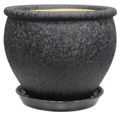 Flower Pot Ceramic Oriana Vietnam №1 Black Silk 18 l