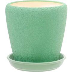 Ceramic flower pot Oriana Gracia №3 silk olive 14.5x16 cm 2.3 l