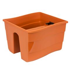 Plastic flower pot FORM PLASTIC Wave railing pot 2488-010 Ø30 terracotta