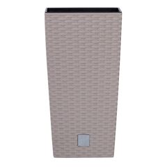 Plastic pot for flowers Prosperplast RATO SQUARE DRTS 7529U 265 mm mocha