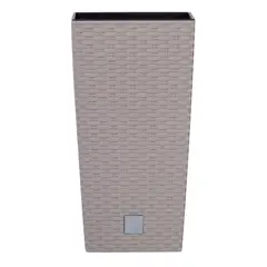 Plastic pot for flowers Prosperplast RATO SQUARE DRTS 7529U 265 mm mocha