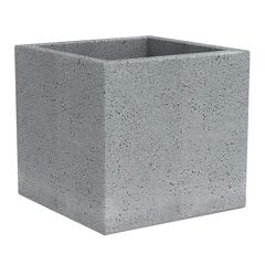 ქოთანი პლასტმასის ეზოსთვის Scheurich 240/30 C-CUBE STONY GREY