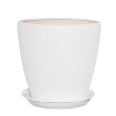 Flower Pot Ceramic Gracia N2 White Silk