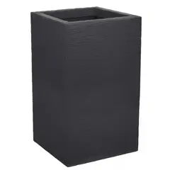 Plastic pot EDA Plastiques CARRE HAUT GRAPHIT'UP 29,5 X 29,5 X 49,5cm 36L