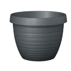 ქოთანი პლასტიკის ეზოს Scheurich Metallic grey