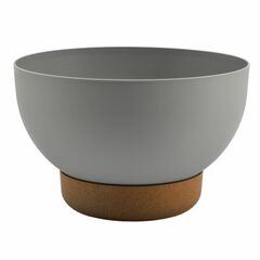 Flower pot with stand FORM PLASTIC Bowl Satina  Eco 30 platinum