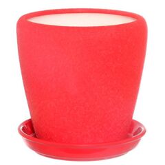 Ceramic flower pot Oriana Gracia №4 red 11.5x13 cm 1.2 l