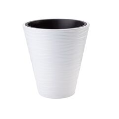 პლასტმასის ქოთანი ყვავილებისთვის FORM PLASTIC Sahara Dunes round 2722-011 Ø40 თეთრი