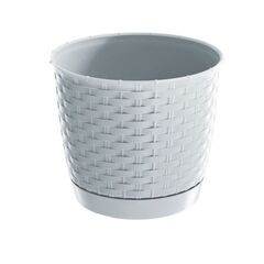 Plastic pot for flowers Prosperplast RATOLLA ROUND DRLO S449 300 mm white