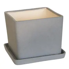 Pot ceramic square Oriana №2 5L metallic