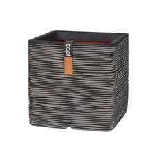 ქოთანი ყვავილის Capi Europe Planter Rib NL 40x40x40სმ ანტრაციტი